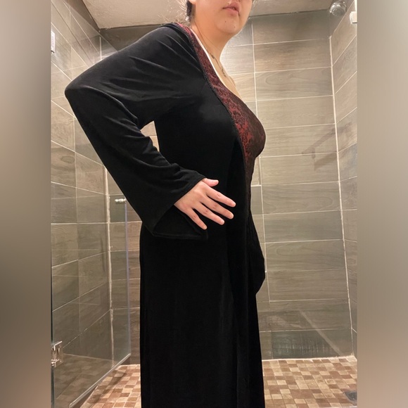 Cykxtees Black And Red Goth Maxi Dress - Picture 4 of 8